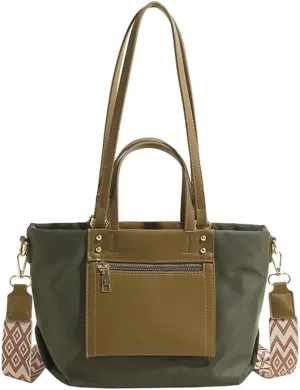Casual Nylon Tote Bags for Women Canvas Shoulder Crossbody Bag Large Handbags Fashion Top Handle Purse