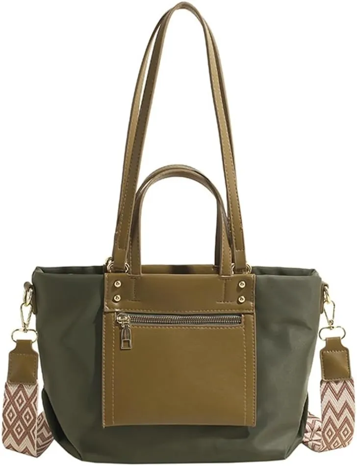 Casual Nylon Tote Bags for Women Canvas Shoulder Crossbody Bag Large Handbags Fashion Top Handle Purse