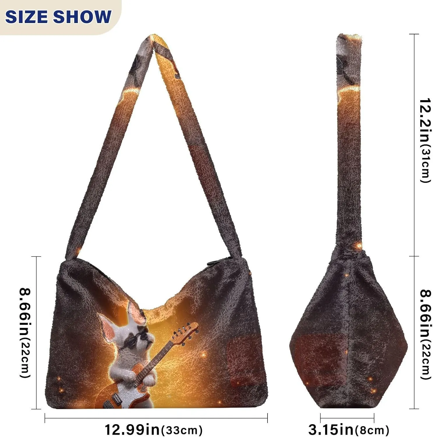 Cat on Red Crab Floating Womens Shoulder Bag, Lady Shoulder Handbag, Shoulder Tote Bag for Women