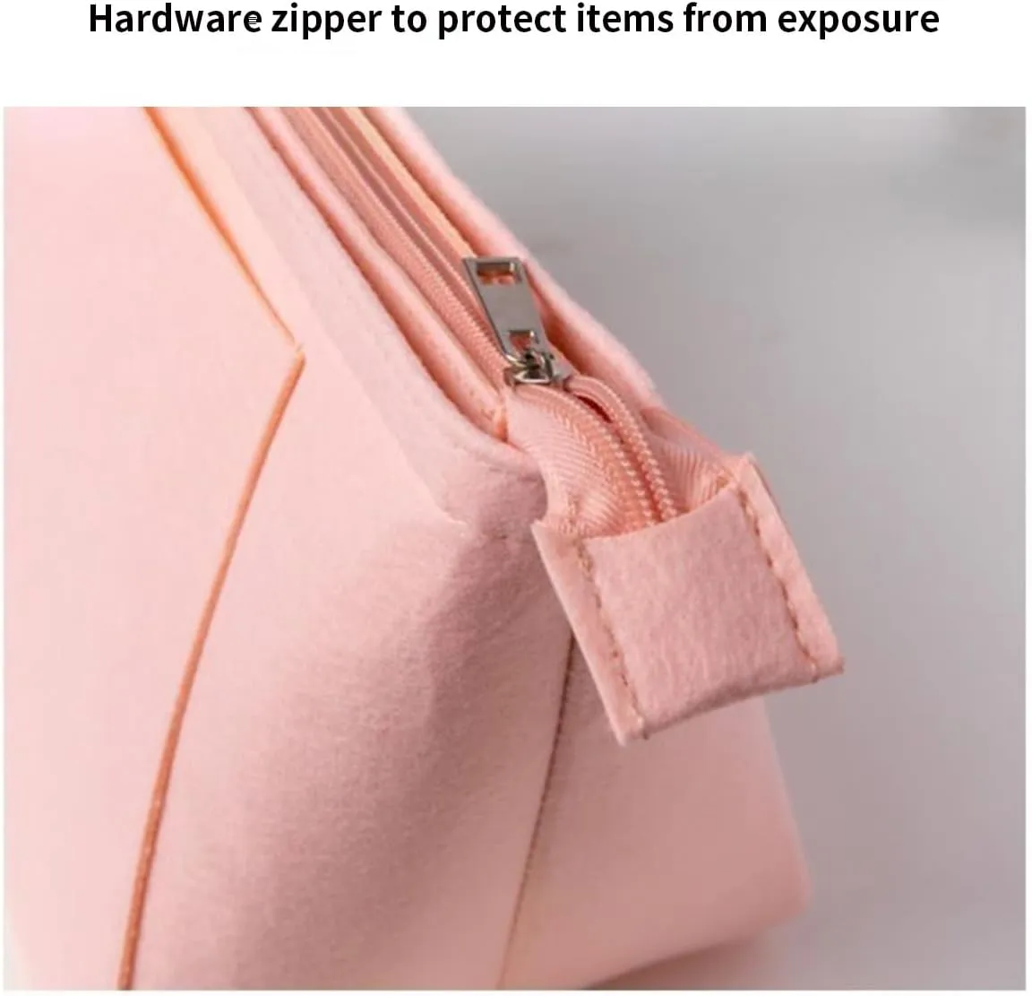 Chispee Soft Felt Purse Organizer Insert for Longchamp,Tote Handbags Lightweight Bag Organizer with Multiple Pockets and Zipper (Pink,M)