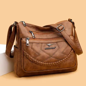 CL1257 - Premium Soft Leather Messenger Bag