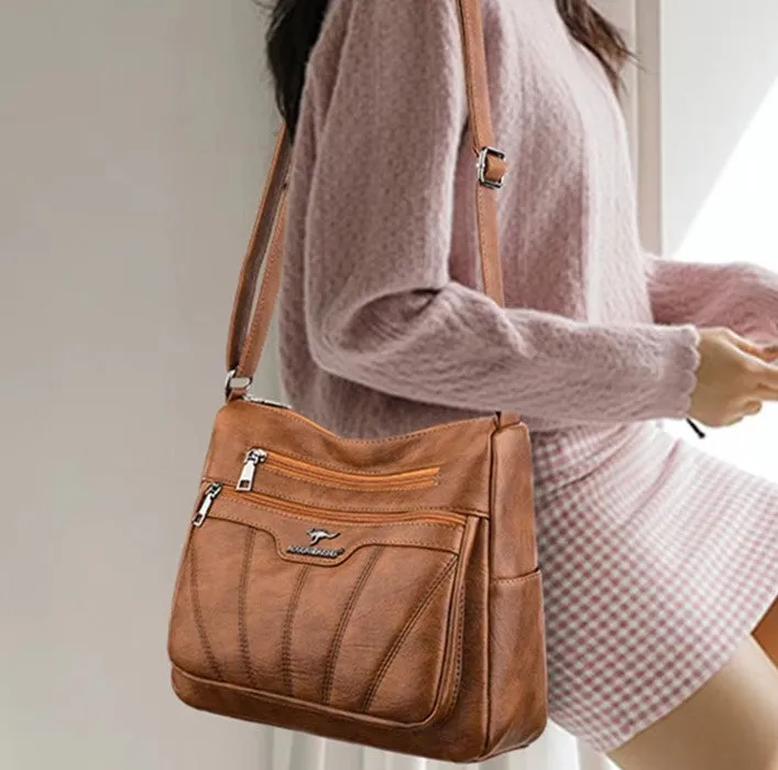 CL1257 - Premium Soft Leather Messenger Bag