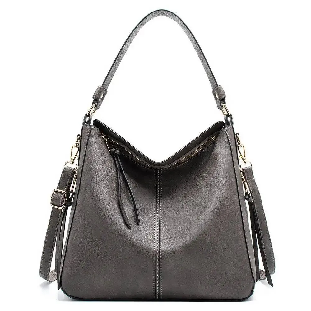 Classic Everyday Tote Handbag with Soft PU Surface, Multi-Compartment Interior & Convertible Shoulder Strap