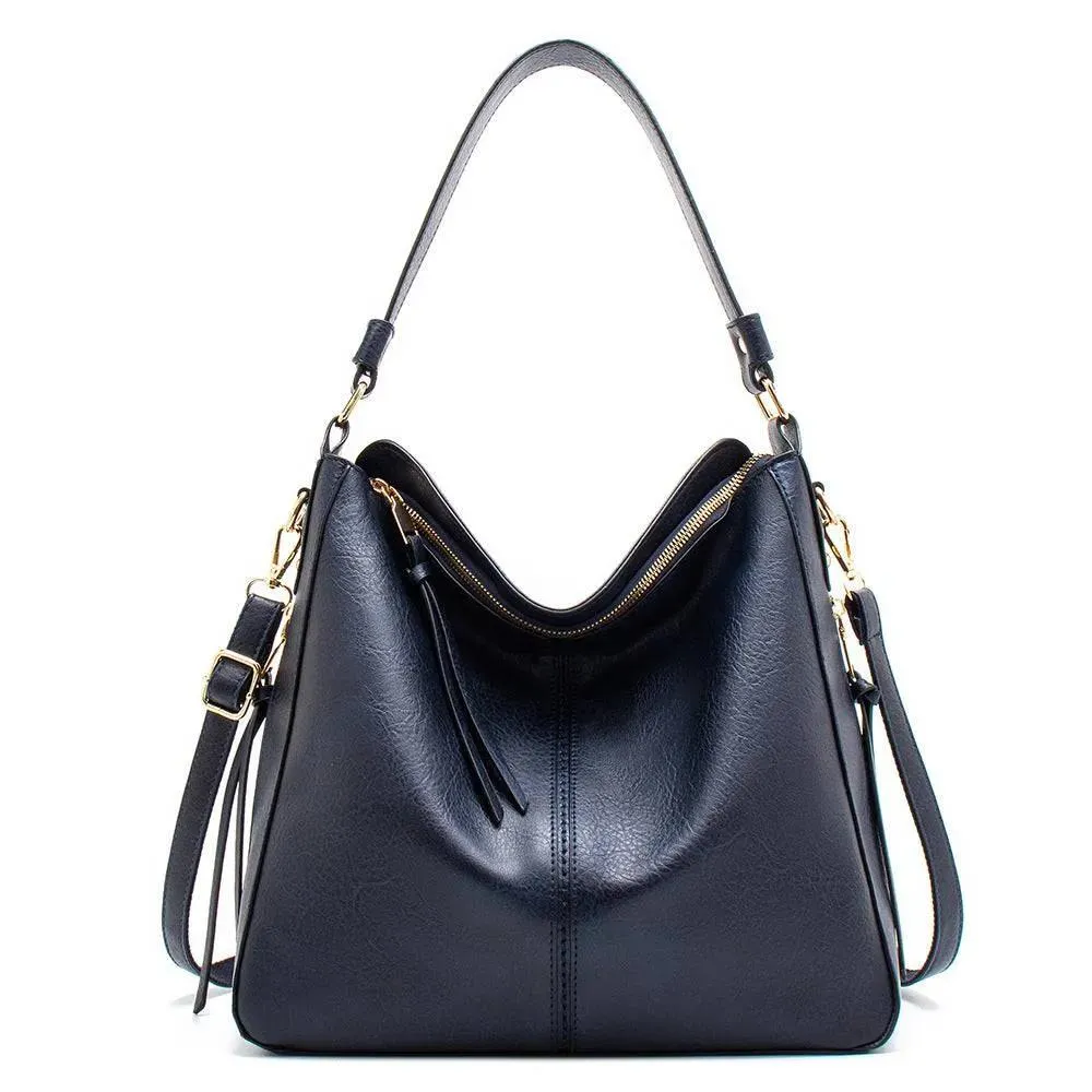 Classic Everyday Tote Handbag with Soft PU Surface, Multi-Compartment Interior & Convertible Shoulder Strap