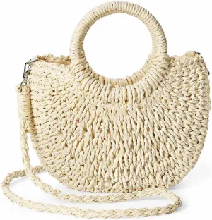 Clysoru Straw Shoulder Bag For Women Stylish Beach Bags For Women Purses And Handbags Beach Vacations Summer Outings