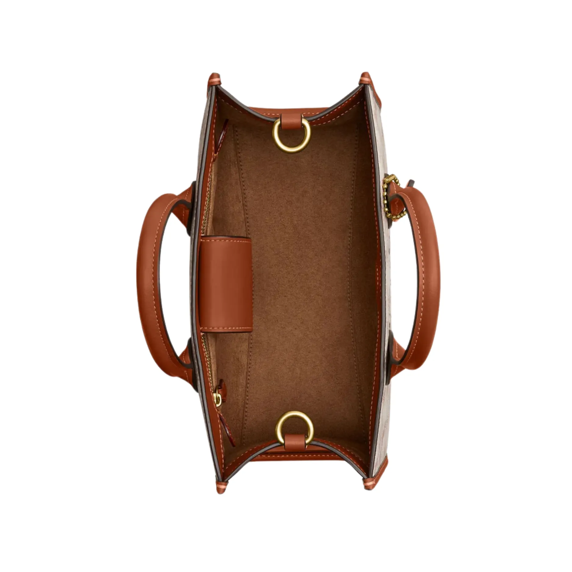 Coach Ace Carriage Print Wite/Brown Tote Bag - CR680