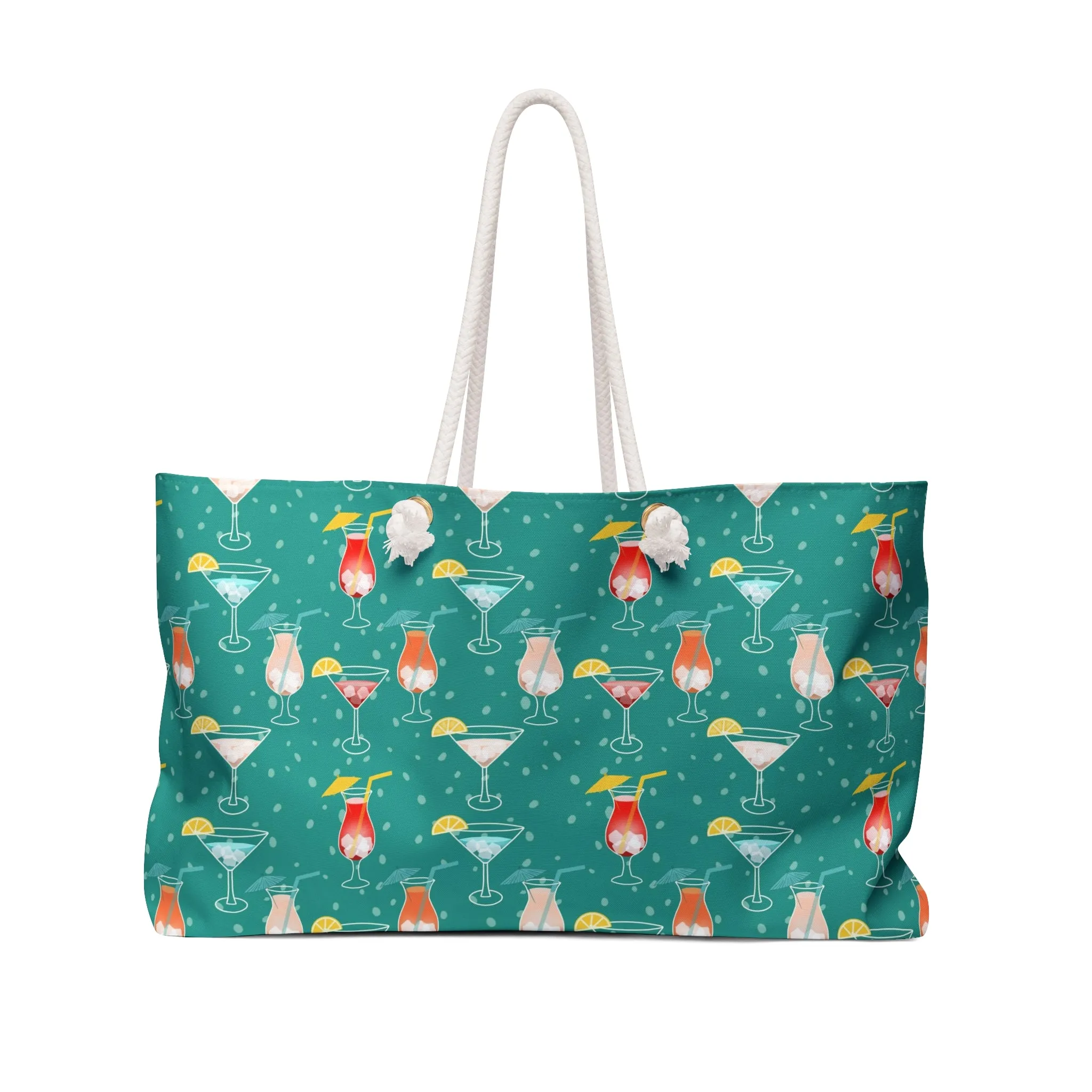 Cocktails Delight Weekender Tote Bag: Colorful, Garnished, and Stylish