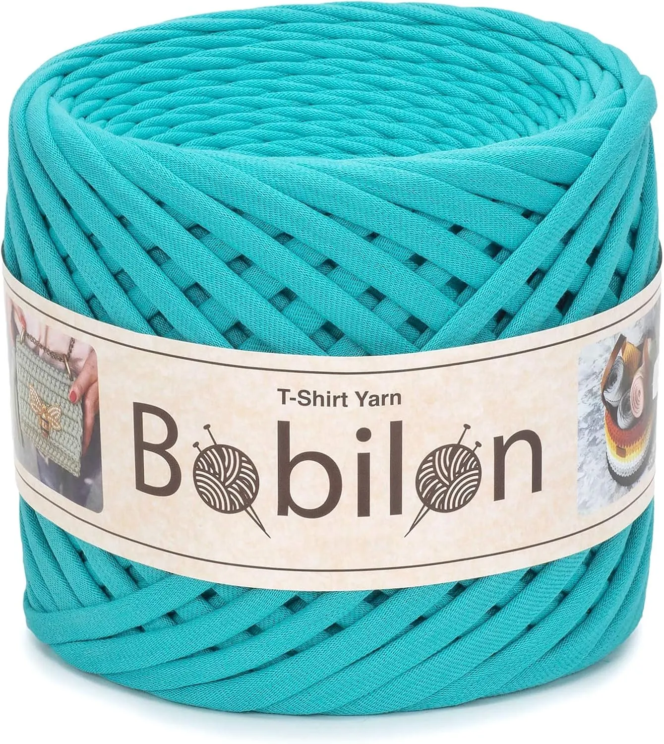 Cotton T-Shirt Yarn – Tiffany – 7–9 mm for Crochet, Knitting, Macrame, DIY Projects