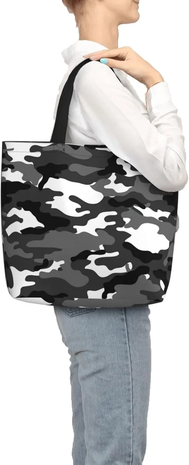 Cow Fur Print Print Tote Bags Reusable Grocery Bag Shoulde Bag Handbag For Office Shopping Travel Women Casual Work