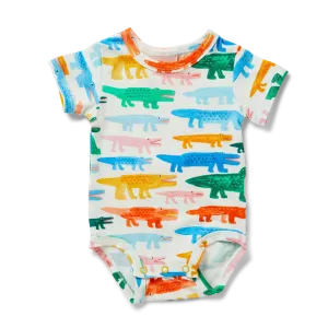Crocodile Smile Short Sleeve Bodysuit