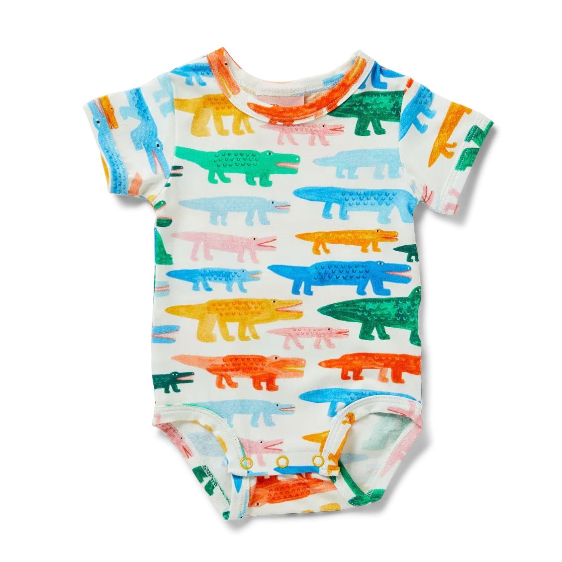 Crocodile Smile Short Sleeve Bodysuit