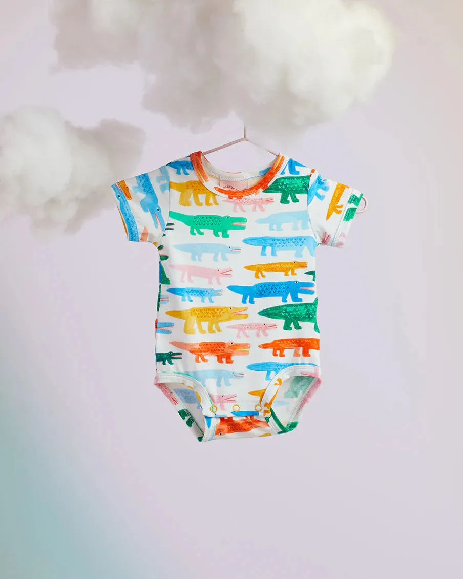 Crocodile Smile Short Sleeve Bodysuit