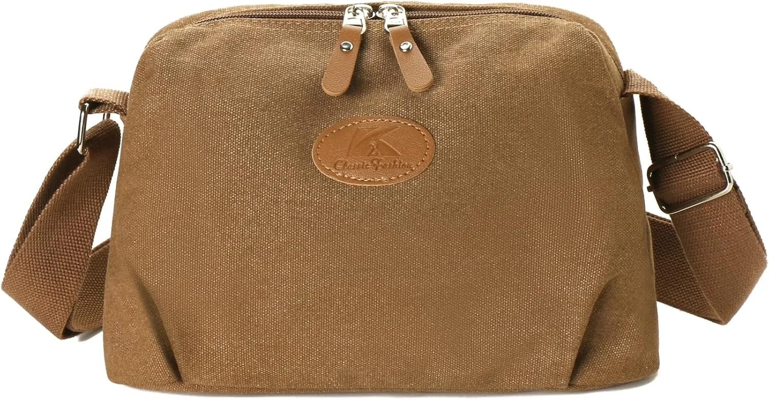 Crossbody Bag for Women Small Canvas Lightweight Casual Purses for Travel Daily