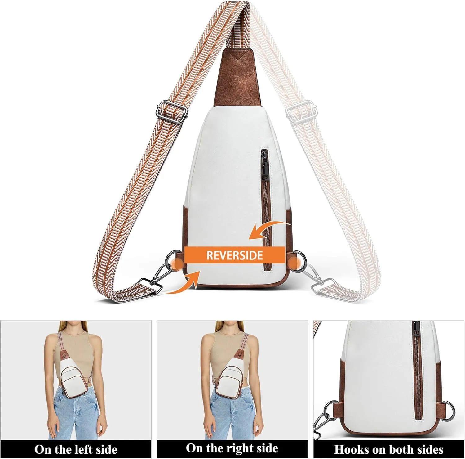 Crossbody Bags for Women Sling Bag Fanny Pack Casual Daypacks Small Backpack Chest Travel Purse Anti Theft