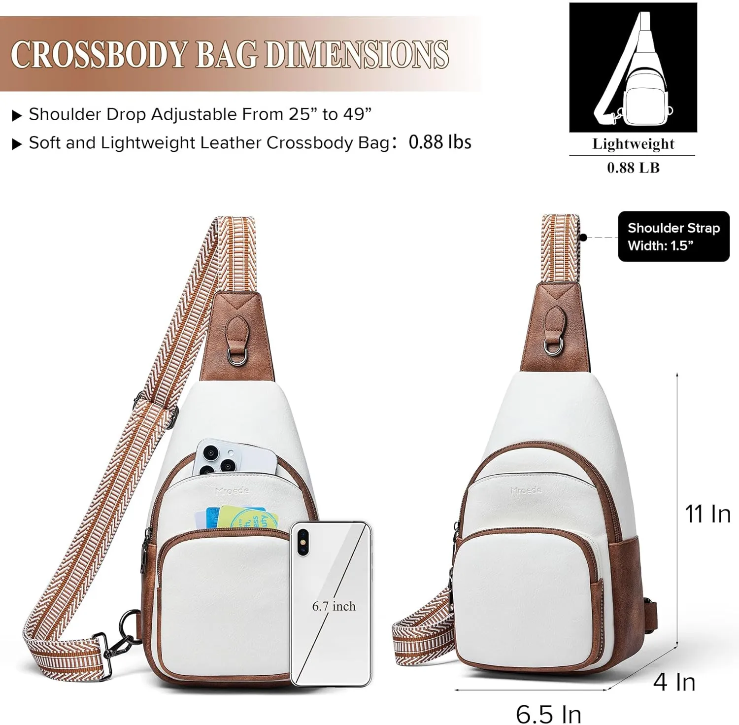 Crossbody Bags for Women Sling Bag Fanny Pack Casual Daypacks Small Backpack Chest Travel Purse Anti Theft