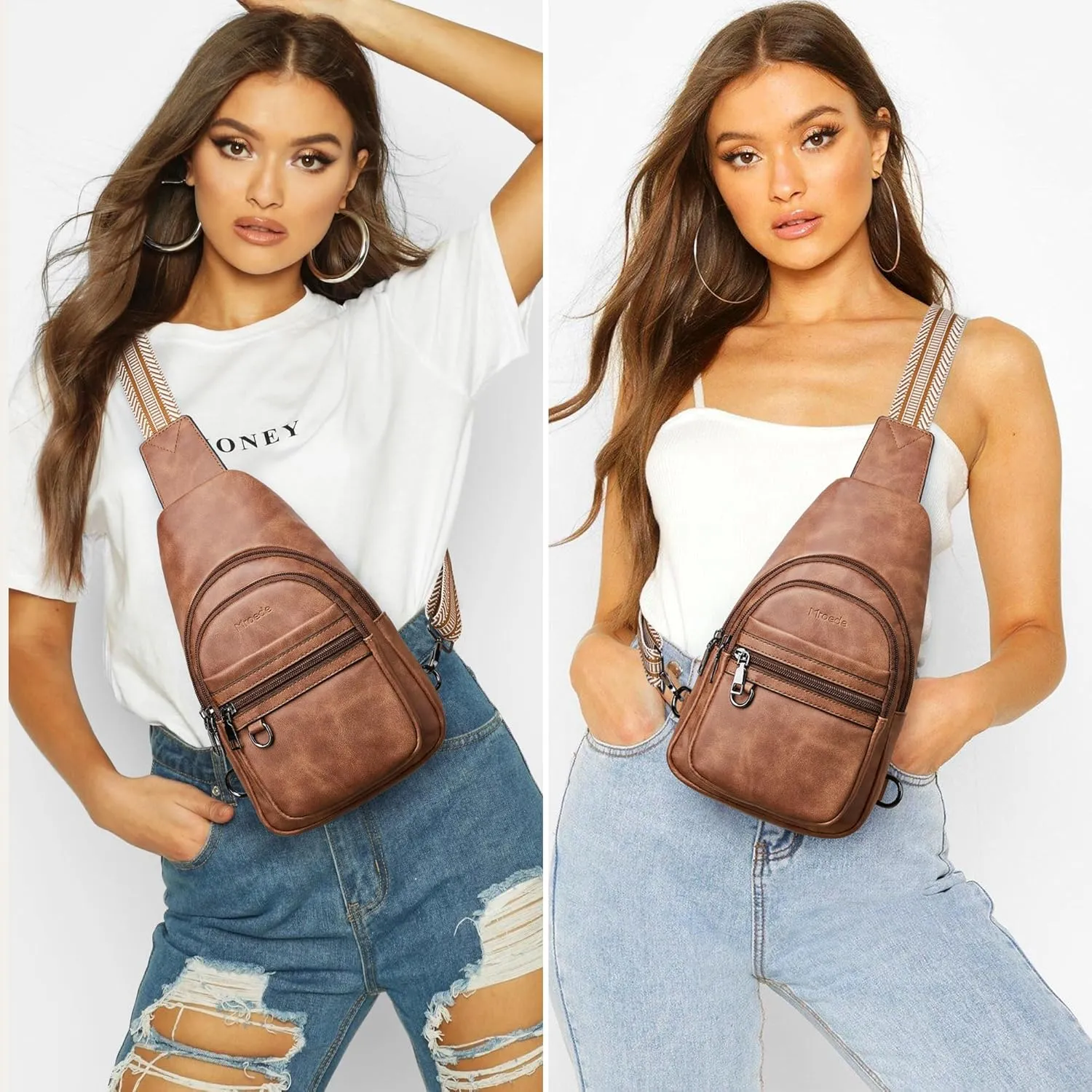 Crossbody Bags for Women Sling Bag Fanny Pack Casual Daypacks Small Backpack Chest Travel Purse Anti Theft