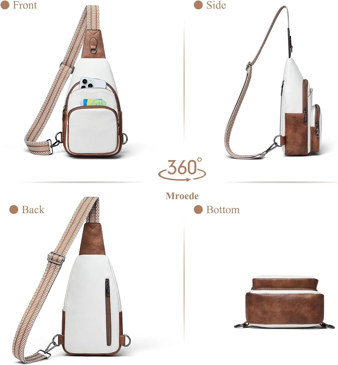 Crossbody Bags for Women Sling Bag Fanny Pack Casual Daypacks Small Backpack Chest Travel Purse Anti Theft