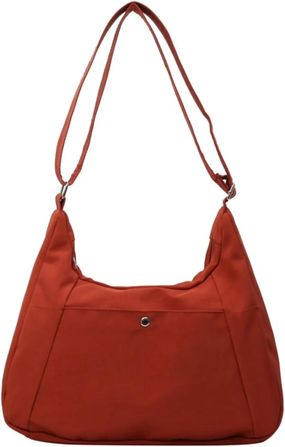 Crossbody Bags For Women with Adjustable Strap Nylon Canvas Shoulder Bag Lightweight Casual Handbags New Zipper Purse Large (Orange red)