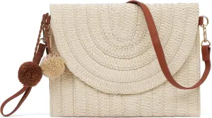 Crossbody Beach Straw Bags For Women: Small Purse Cute Clutch Handbags With Lightweight For Summer Vacation