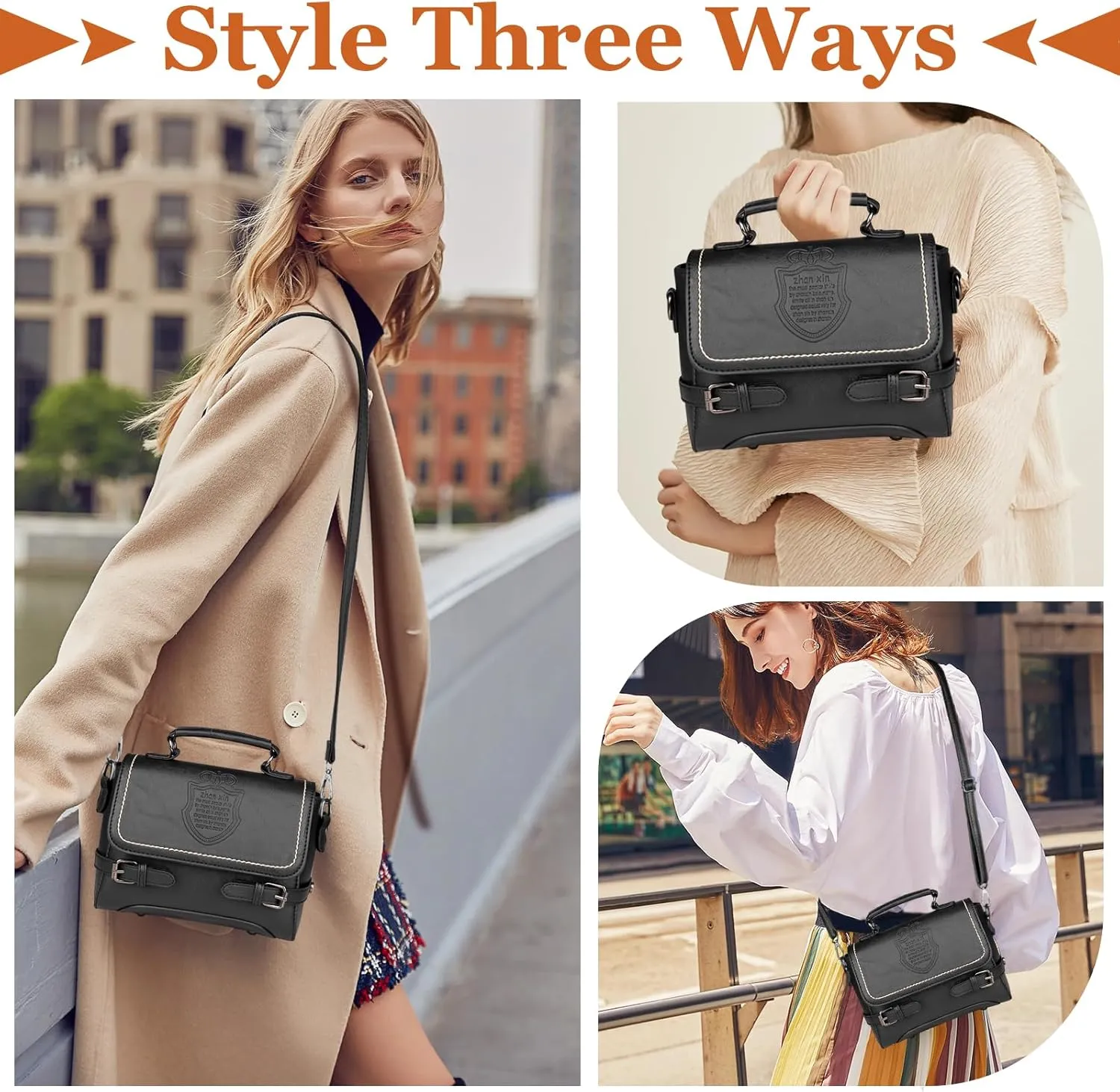 Crossbody Purses for Women, Cute Soft PU Leather Small Purse Handbags, Trendy Tote Clutch Purses Ladies Shoulder Bag