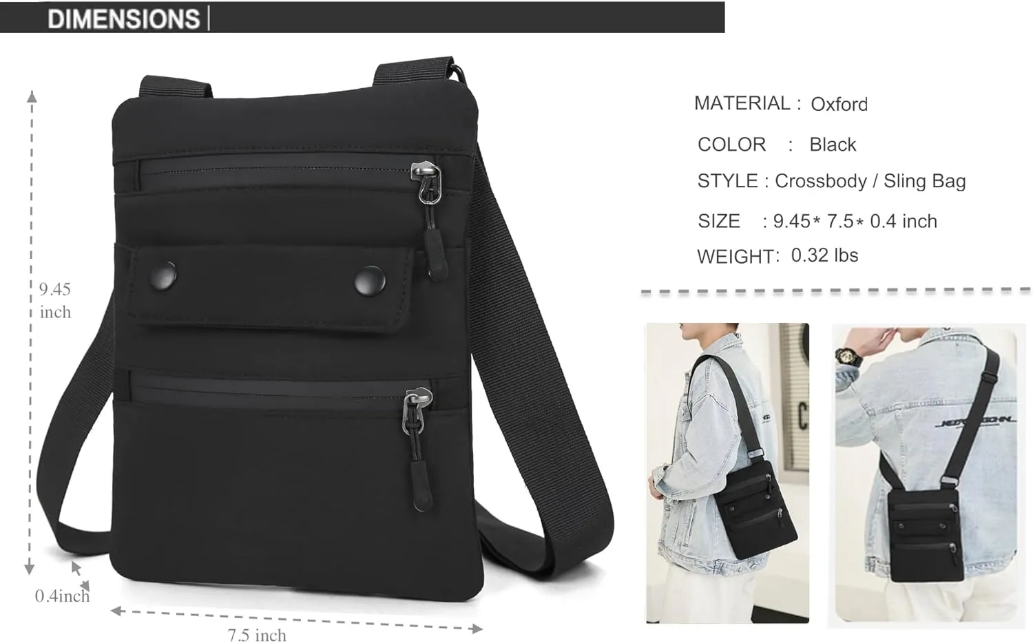 Crossbody Purses for Women Men Nylon Lightweight Small Travel Bag Shoulder Purses and Handbags