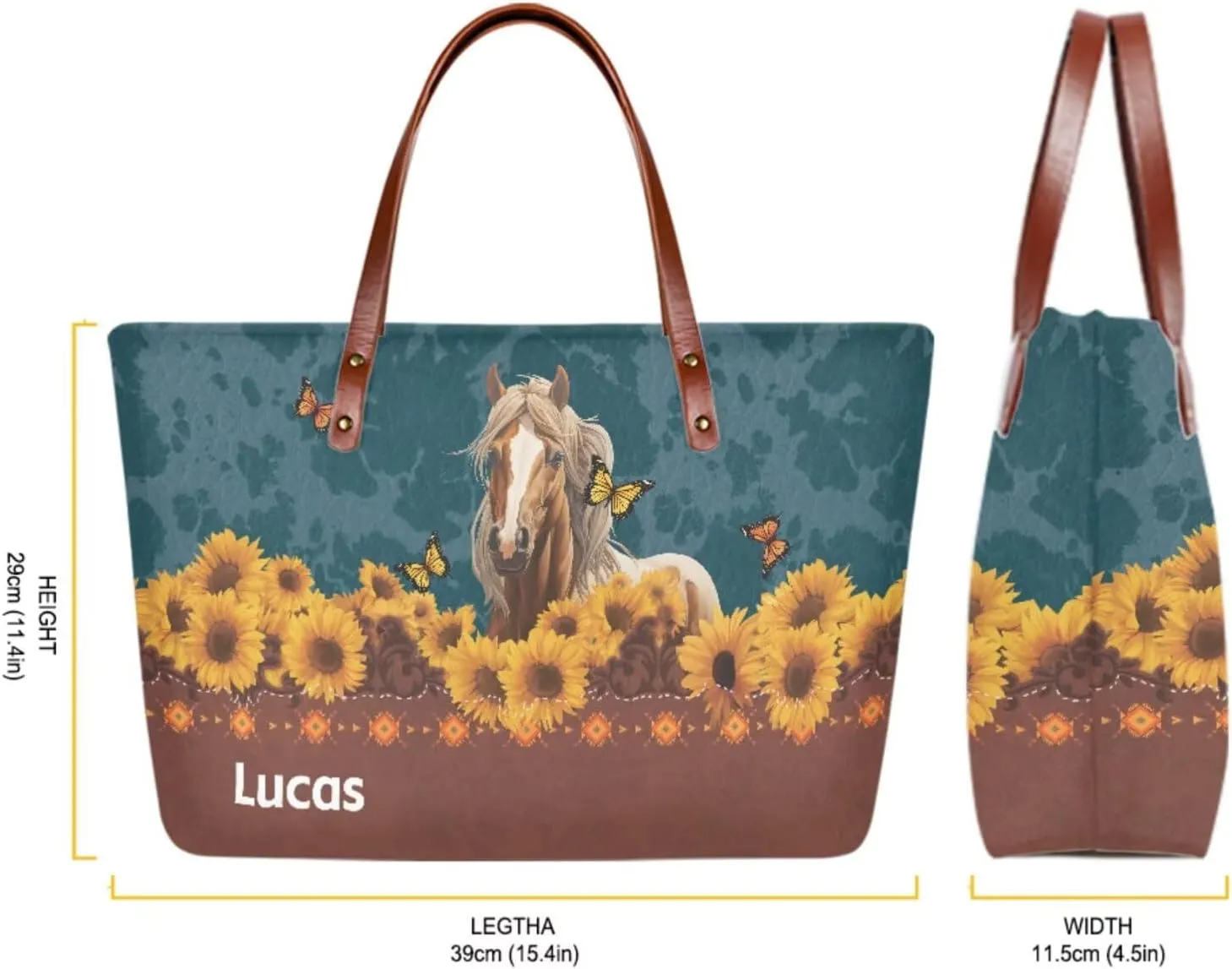 Customzied Women Handbags and Wallet Set of 2 Tote Bag Shoulder Bag Top Handle Satchel Purse