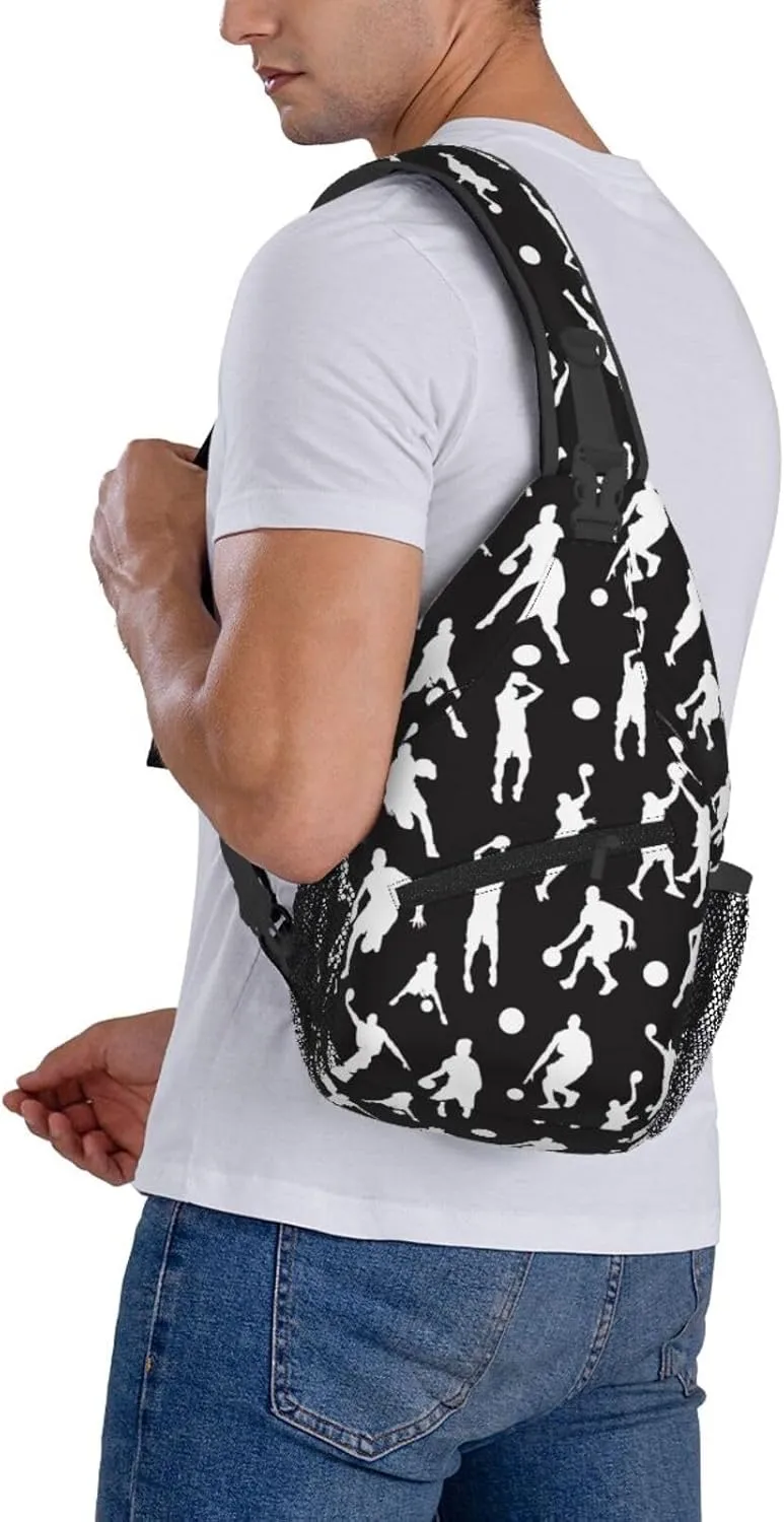 Cute Unicorns Crossbody Bag Adjustable Sling Bag Casual Chest Bags Travel Shoulder Backpack
