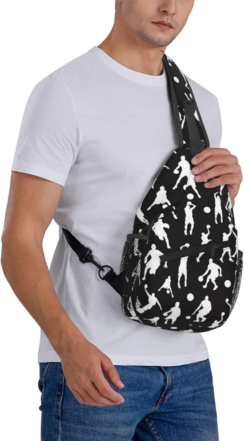 Cute Unicorns Crossbody Bag Adjustable Sling Bag Casual Chest Bags Travel Shoulder Backpack