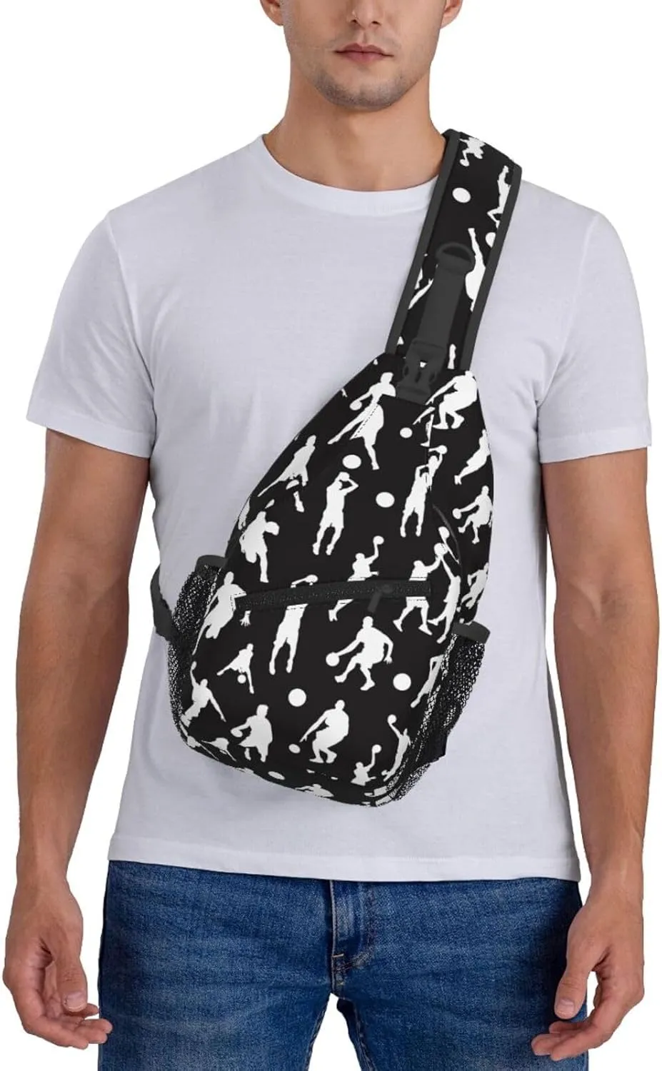 Cute Unicorns Crossbody Bag Adjustable Sling Bag Casual Chest Bags Travel Shoulder Backpack