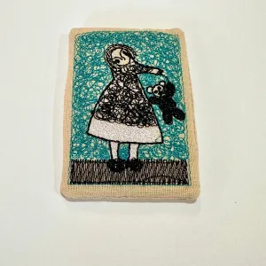 Dancing Girl Embroidered Brooch (Japan)