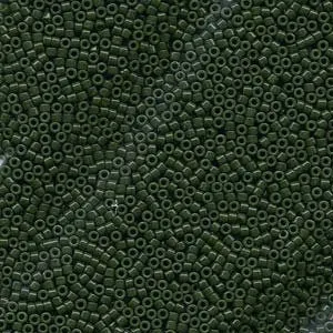 DB 663, Dyed Opaque Forest Green- Miyuki Delica Beads - Size 11 - 5 grams - Japanese Cylinder Seed Beads - Retail & Wholesale