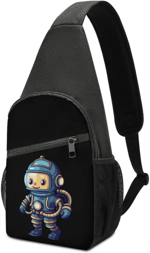 Deep Sea Diver Small Sling Bag Crossbody Bags Casual Chest Bag Daypack for Travel Sports Hiking