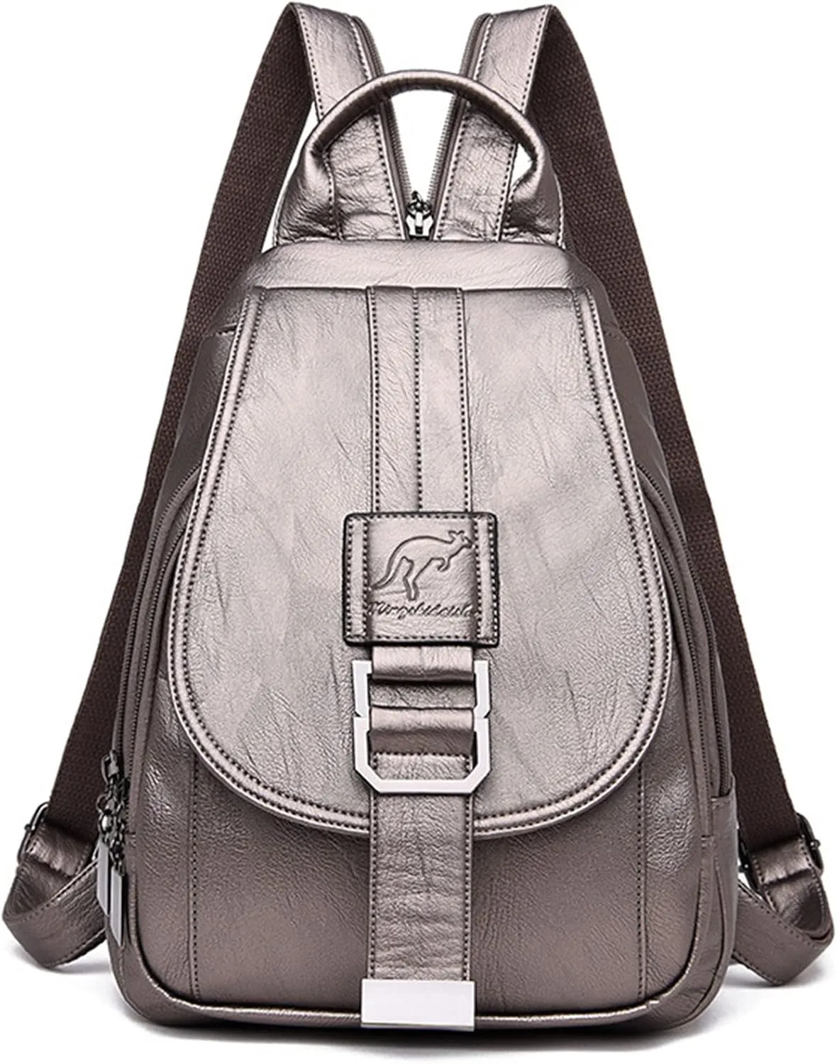 DevilAngel Soft Genuine Leather Backpack for Women,Large Capacity Satchel Shoulder Handbags for Shopping Trip