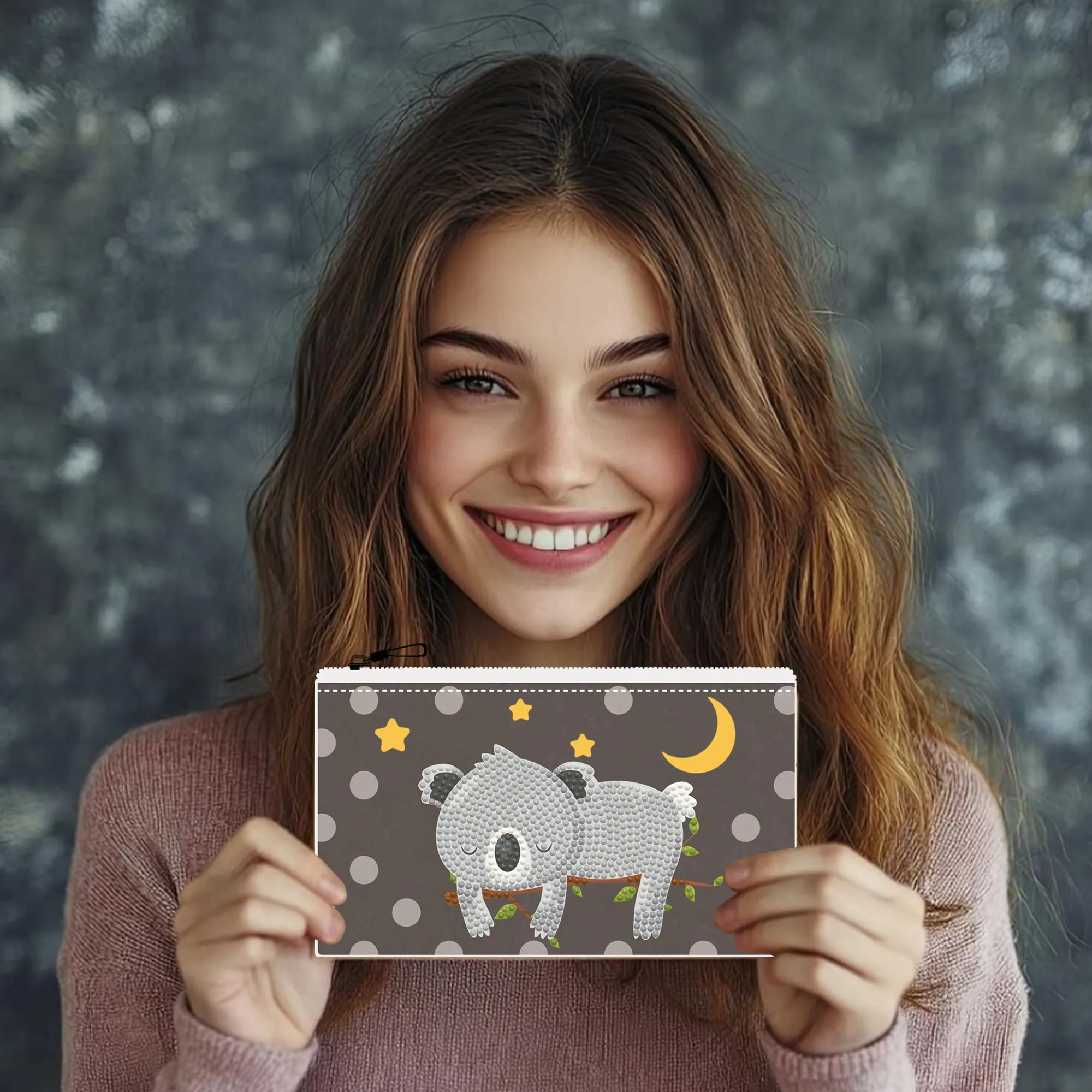 Diamond Dotz Sleepy Time Koala Zipper Pouch - 5.51 x 8.46 in