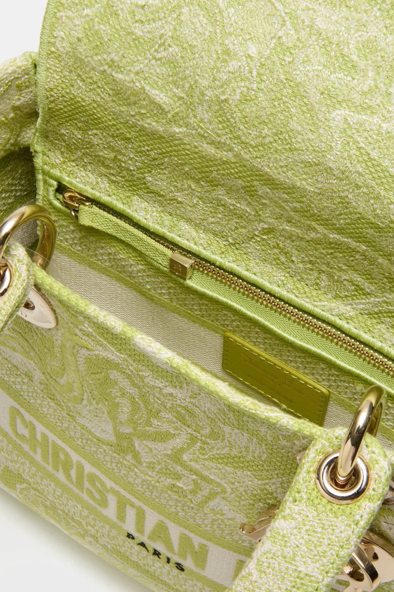 DIOR Embroidered Canvas Toile De Jouy Lady D-Lite Bag