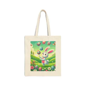 Easter Bunny Cotton Canvas Tote Bag