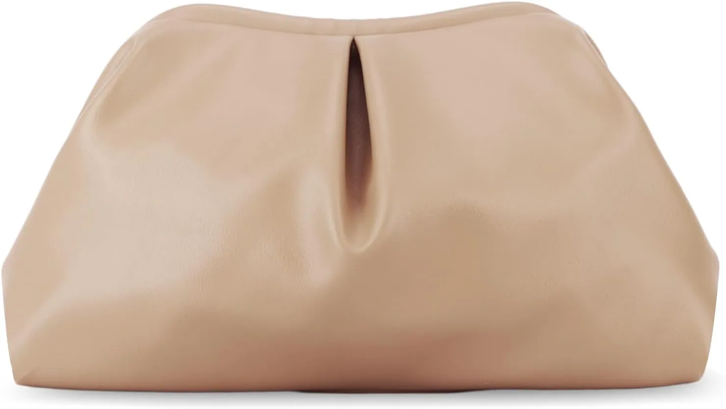 Emprier Soft Vegan Leather Clutch Purse for Women Dumpling Bag Pleated PU Evening Handbags for Wedding Party