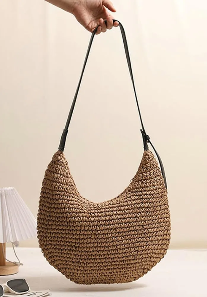 Epsion Women's Woven Shoulder Bag Straw Small Tote Handbags Beach Summer Hobo Natural Chic Travel Purses 2025