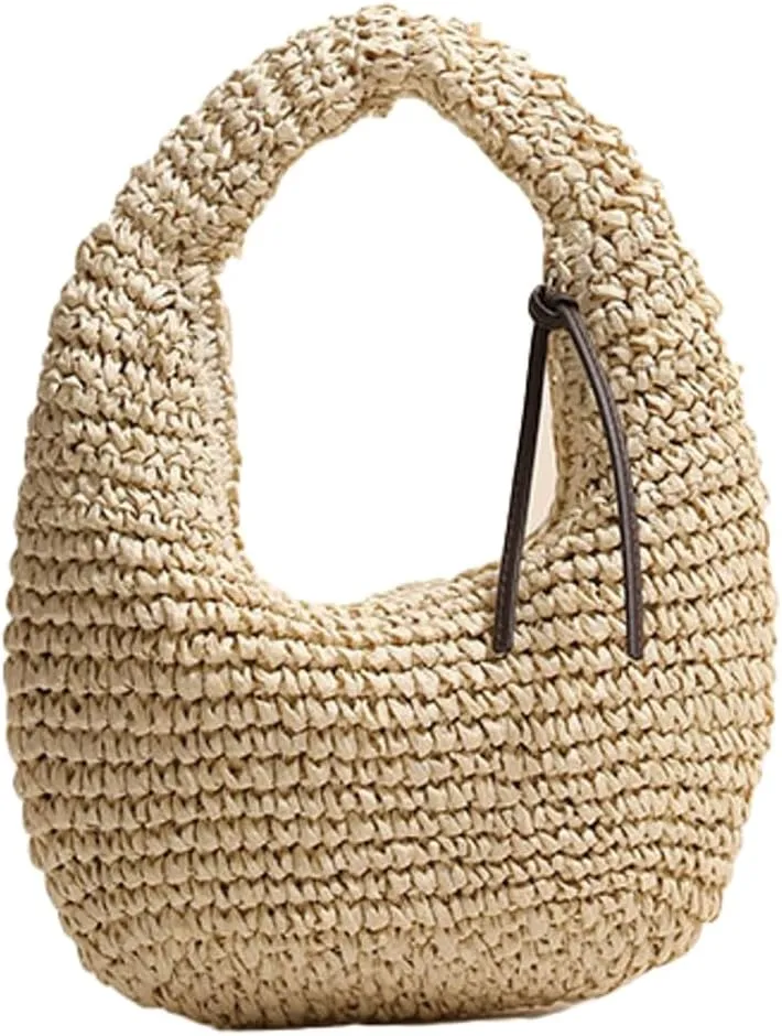 Epsion Women's Woven Shoulder Bag Straw Small Tote Handbags Beach Summer Hobo Natural Chic Travel Purses 2025