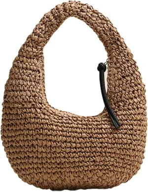 Epsion Women's Woven Shoulder Bag Straw Small Tote Handbags Beach Summer Hobo Natural Chic Travel Purses 2025