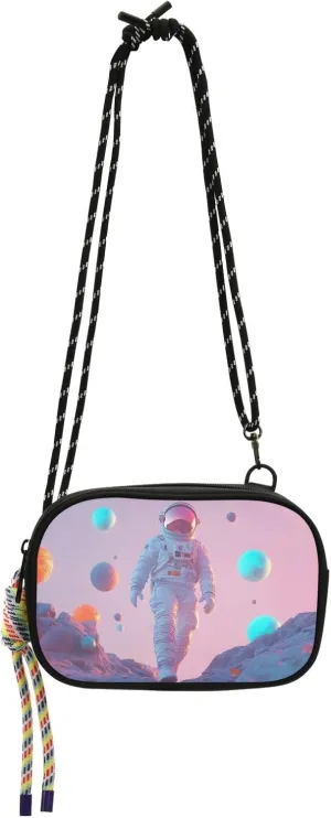 Fantasy Astronaut Print Crossbody Handbags for Women Walking, Hiking Lightweight Shoulder Phone Purse