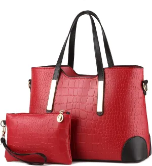 Fashion Women Handbags Set 2 Pcs Large Shoulder Bag Multifunctional