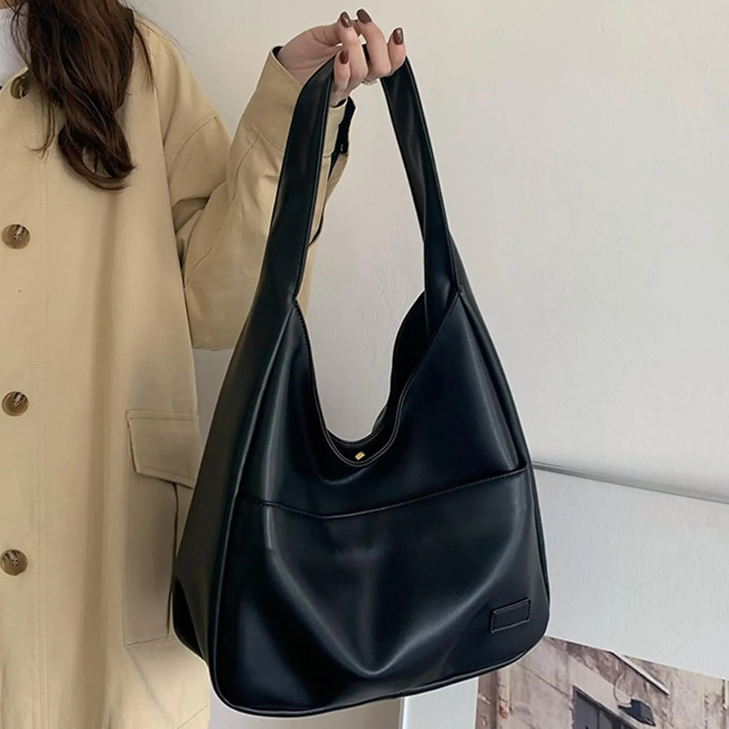 Faux Leather Tote Bag, Shoulder Bag for Women Satchel Handbag Crossbody Soft Women's Hobo Handbags