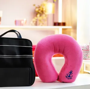 Fiber Filled Travel Neck Pillow - Adult - Sorority Embroidery - 12" x 12" - 15 Colors Available
