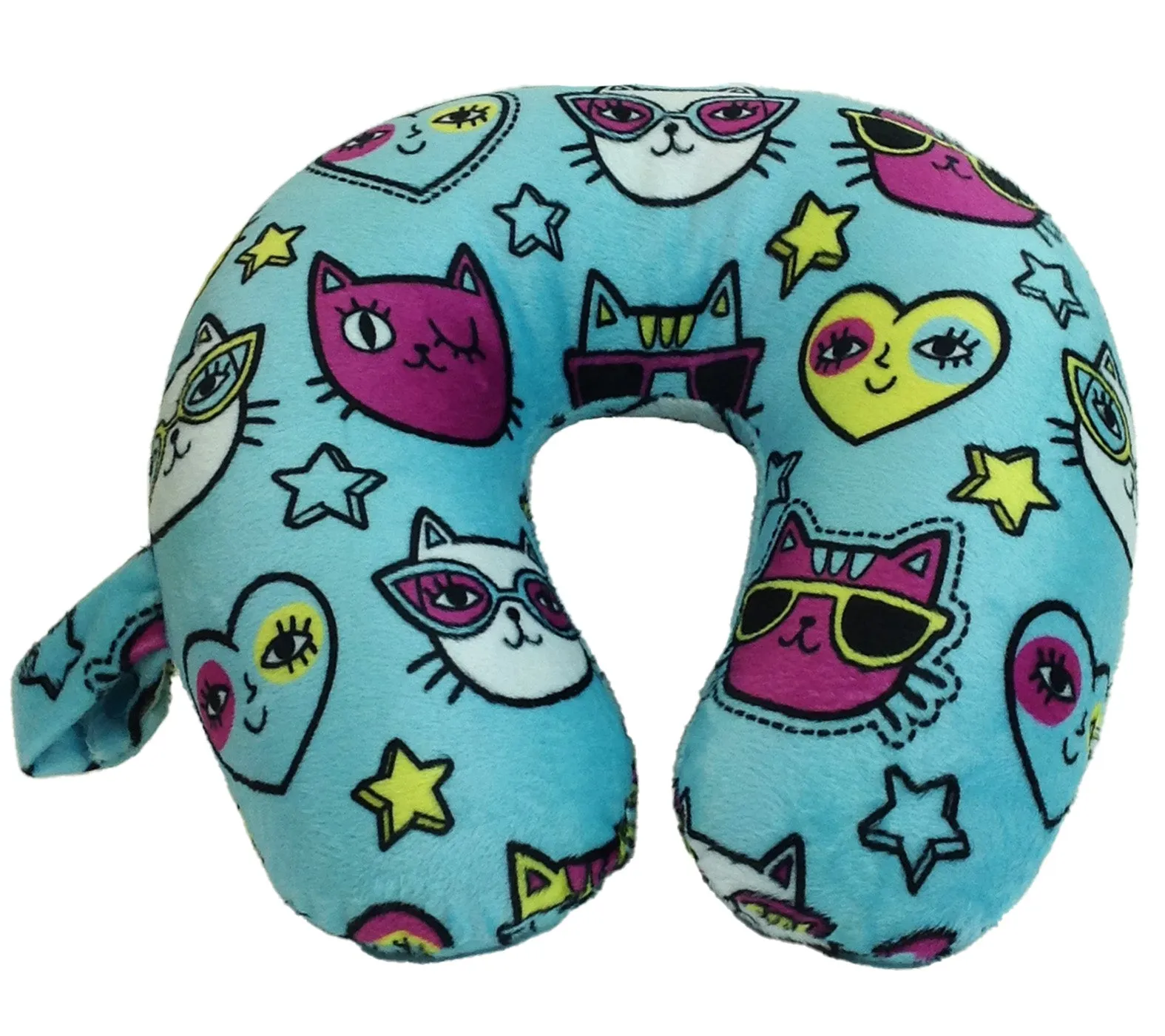 Fiber Filled Travel Neck Pillow - Kids - Prints - 11" x 11" - 10 Colors Available