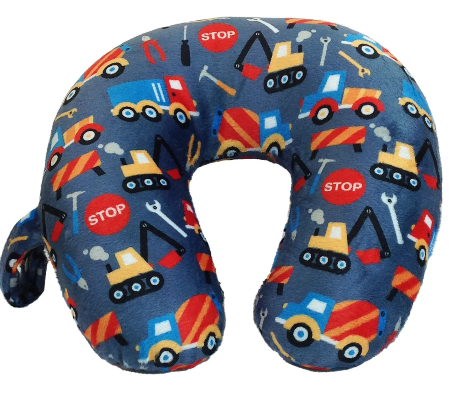 Fiber Filled Travel Neck Pillow - Kids - Prints - 11" x 11" - 10 Colors Available