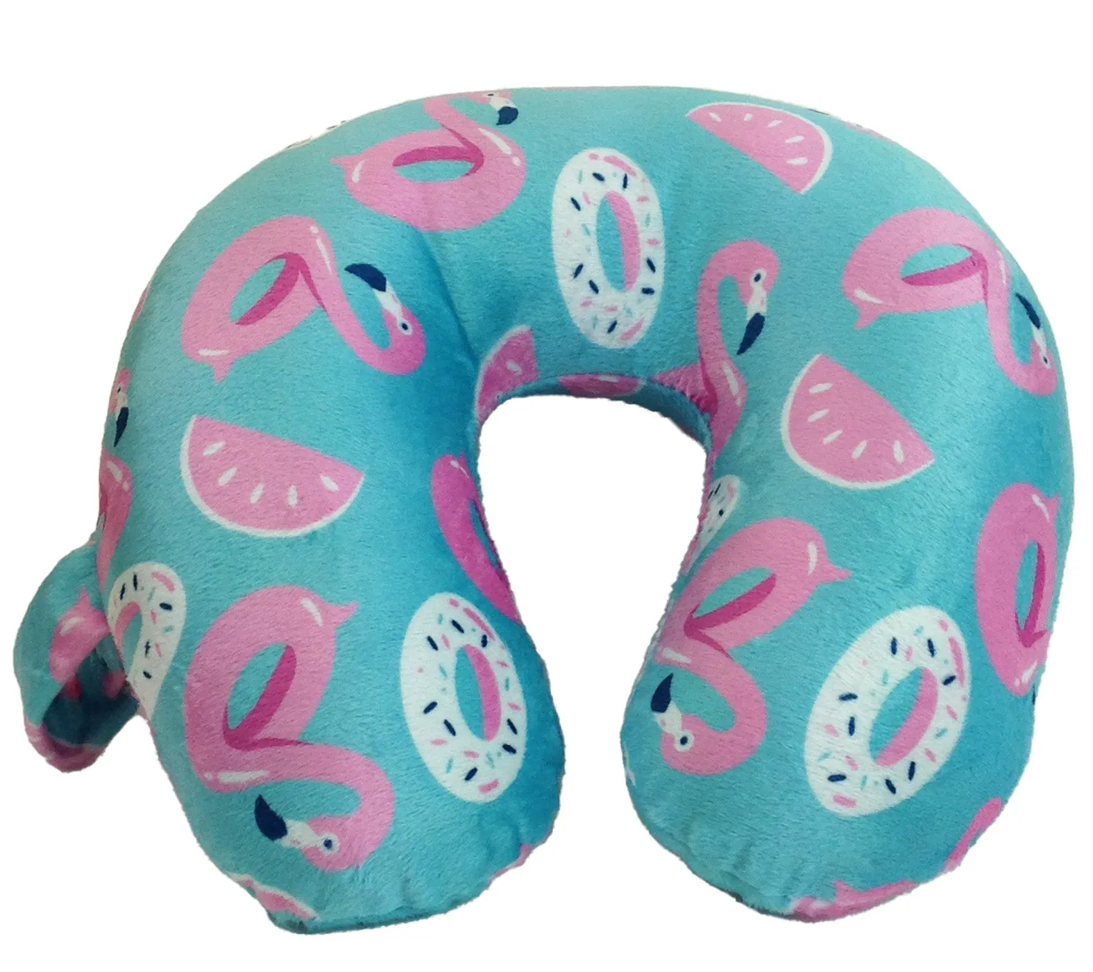 Fiber Filled Travel Neck Pillow - Kids - Prints - 11" x 11" - 10 Colors Available