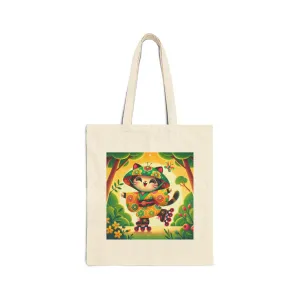 Firefly Dance on Wheels Cotton Canvas Tote Bag