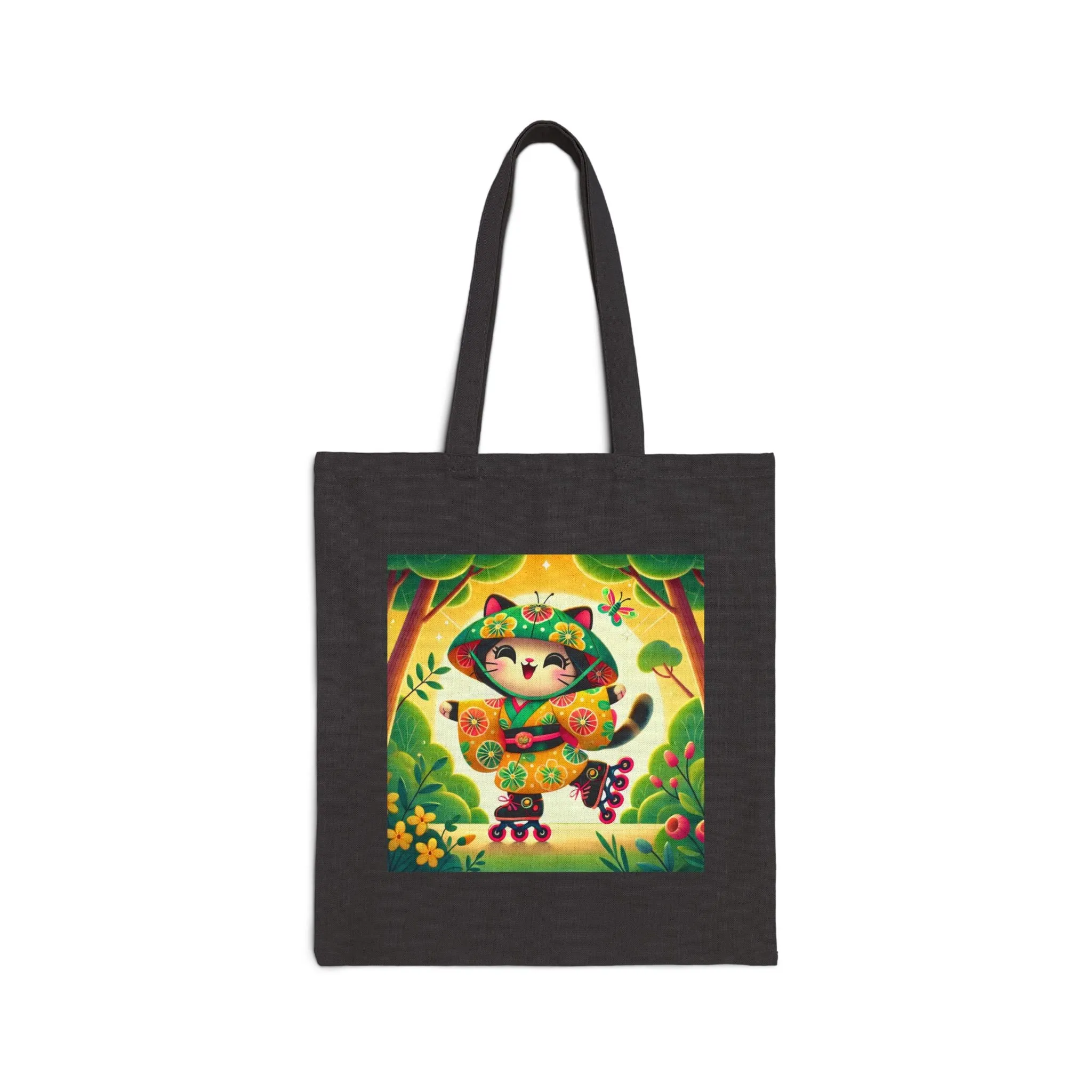 Firefly Dance on Wheels Cotton Canvas Tote Bag