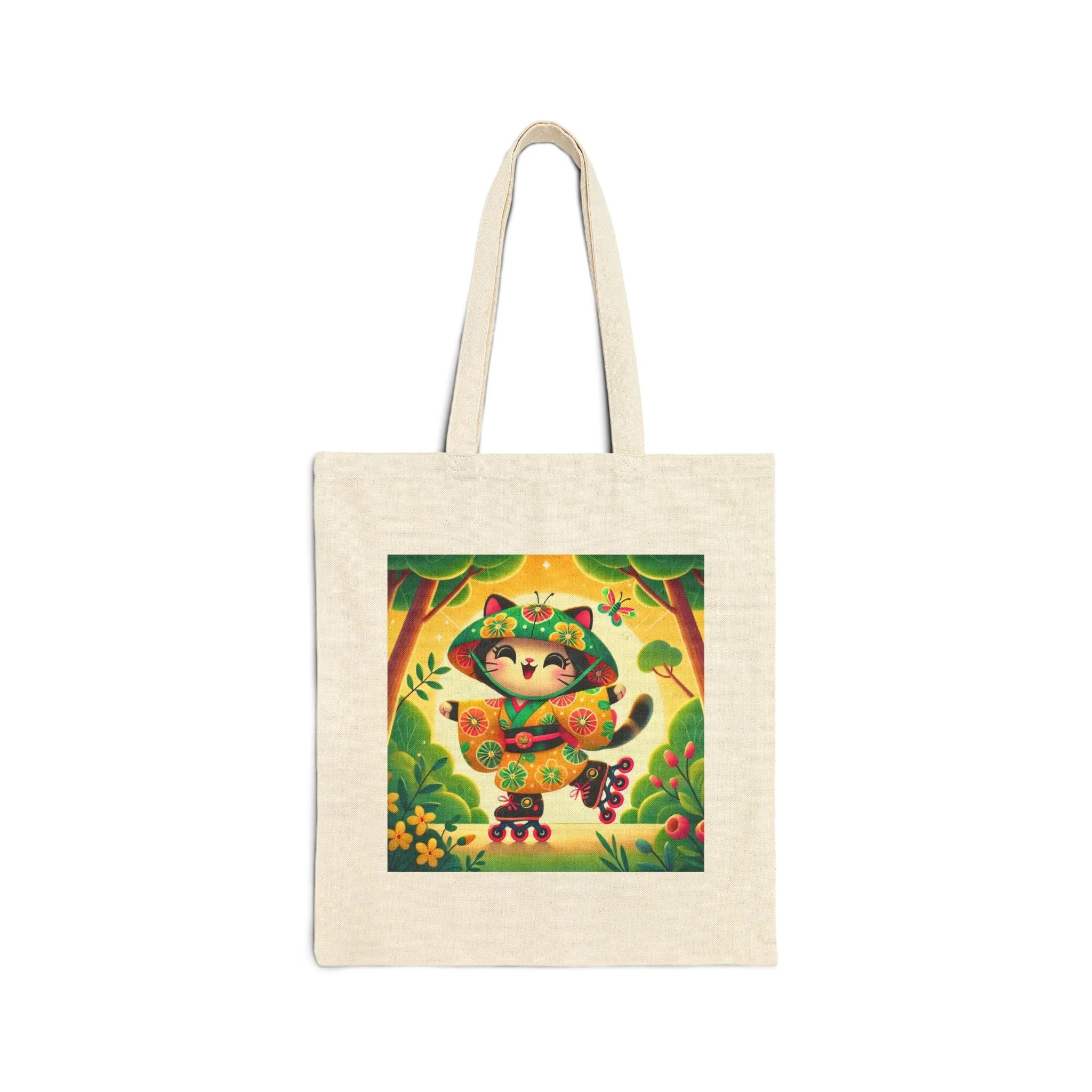Firefly Dance on Wheels Cotton Canvas Tote Bag